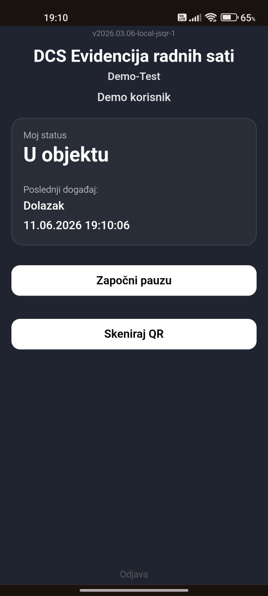 Pregled trenutnog statusa zaposlenog u mobilnoj aplikaciji
