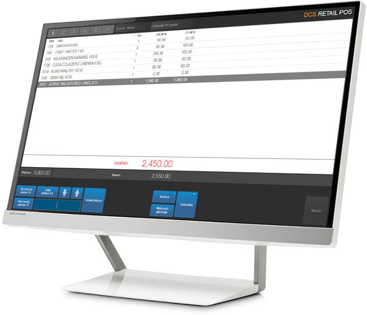 DCS Retail POS prodajni ekran