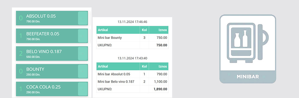 Mobilna aplikacija za minibar