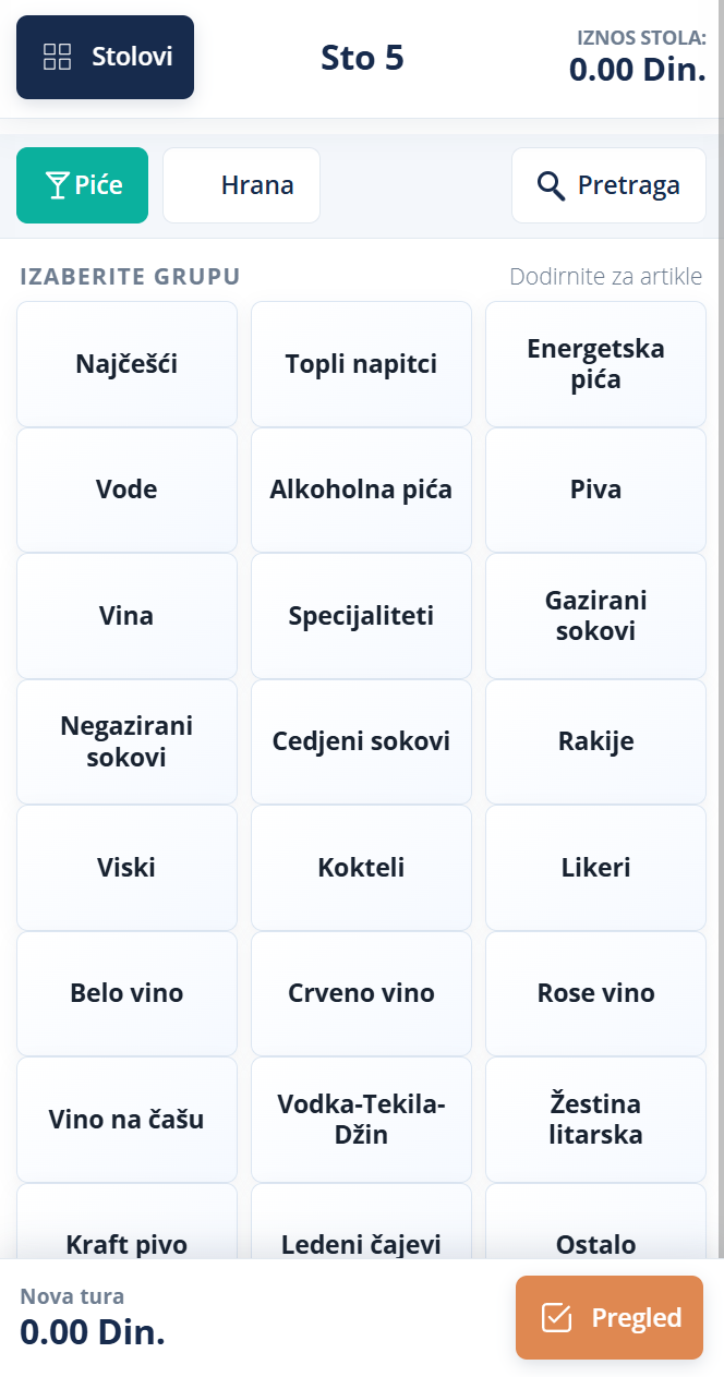 Grupe artikala i pretraga artikala